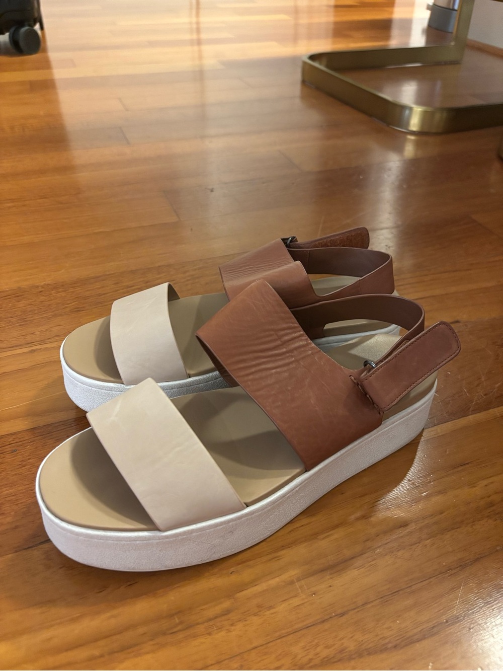 Vince Two-Tone Platform Sandals